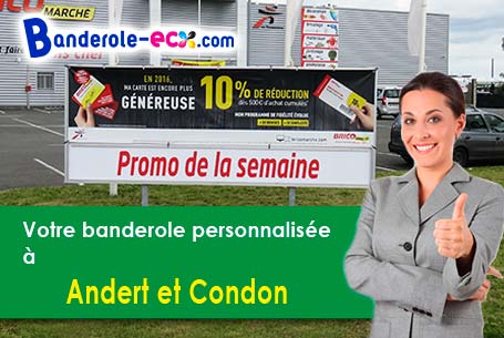 Banderole publicitaire sur mesure à Andert-et-Condon (Ain/1300)