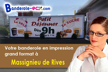 Banderole publicitaire sur mesure à Massignieu-de-Rives (Ain/1300)