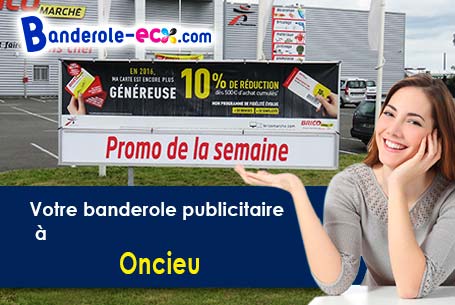 Banderole publicitaire sur mesure à Oncieu (Ain/1230)