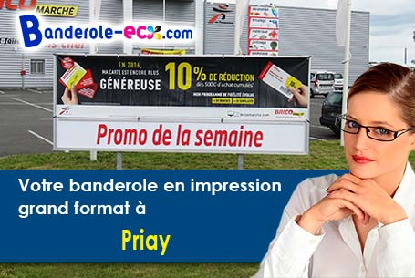 Banderole publicitaire sur mesure à Priay (Ain/1160)