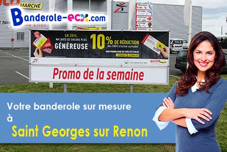 Banderole personnalisée sur mesure à Saint-Georges-sur-Renon (Ain/1400)