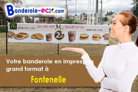 Banderole pas cher sur mesure à Fontenelle (Aisne/2170)