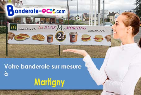 Banderole publicitaire sur mesure à Martigny (Aisne/2500)