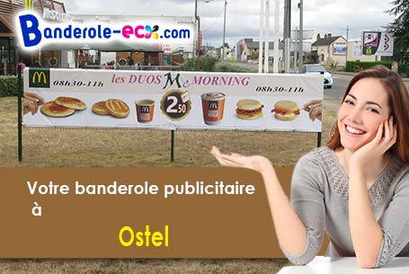 Banderole publicitaire sur mesure à Ostel (Aisne/2370)