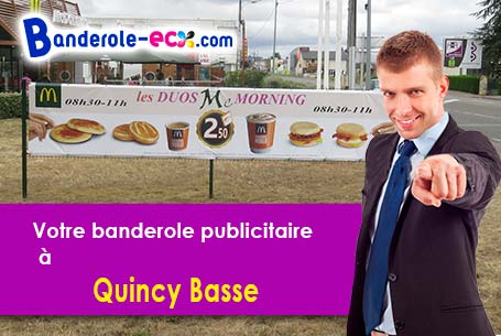Banderole pas cher sur mesure à Quincy-Basse (Aisne/2380)