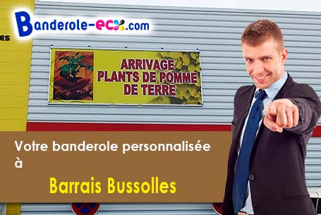 Banderole pas cher sur mesure à Barrais-Bussolles (Allier/3120)