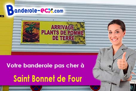 Banderole publicitaire sur mesure à Saint-Bonnet-de-Four (Allier/3390)