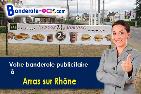 Livraison de banderole publicitaire à Arras-sur-Rhône (Ardèche/7370)