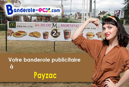 Livraison de banderole publicitaire à Payzac (Ardèche/7230)