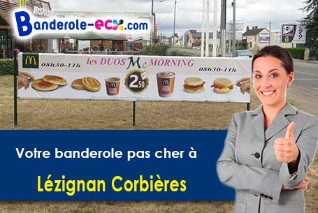 A Lézignan-Corbières (Aude/11200) recevez votre banderole publicitaire
