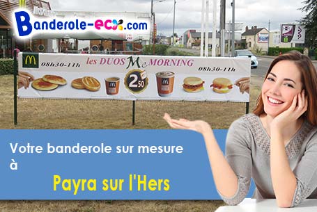 Recevez votre banderole publicitaire à Payra-sur-l'Hers (Aude/11410)