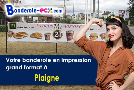 Recevez votre banderole publicitaire à Plaigne (Aude/11420)