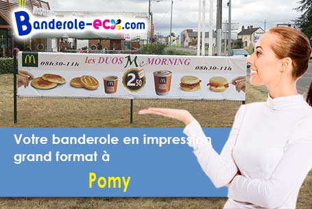 Recevez votre banderole personnalisée à Pomy (Aude/11300)