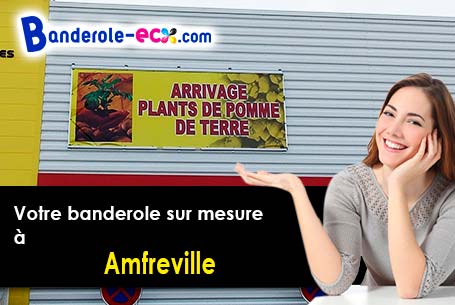 Recevez votre banderole personnalisée à Amfreville (Calvados/14860)