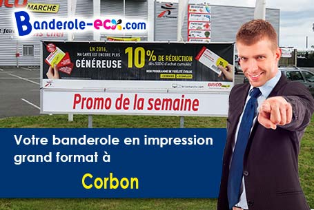 Recevez votre banderole publicitaire à Corbon (Calvados/14340)