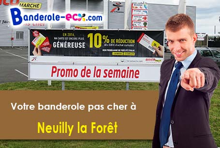 A Neuilly-la-Forêt (Calvados/14230) impression de banderole publicitaire