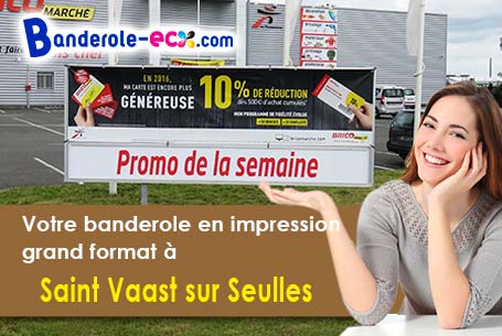 Recevez votre banderole publicitaire à Saint-Vaast-sur-Seulles (Calvados/14250)