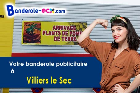 A Villiers-le-Sec (Calvados/14480) recevez votre banderole personnalisée