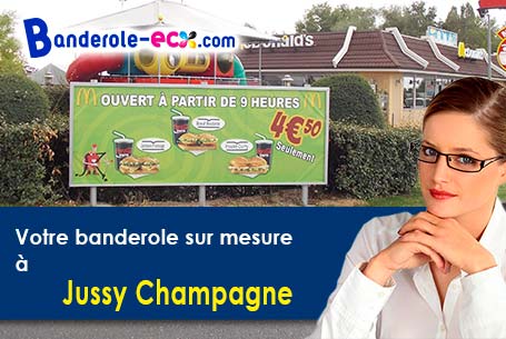 Recevez votre banderole personnalisée à Jussy-Champagne (Cher/18130)