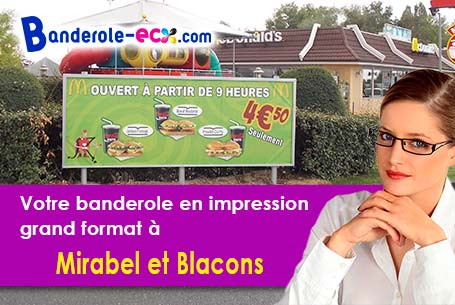 Votre banderole personnalisée sur mesure à Mirabel-et-Blacons (Drôme/26400)
