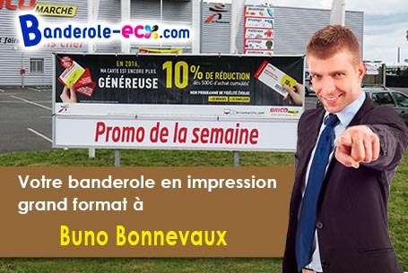 Création graphique gratuite de votre banderole publicitaire à Buno-Bonnevaux (Essonne/91720)