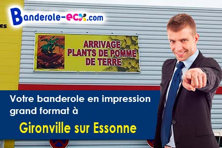 Création graphique gratuite de votre banderole publicitaire à Gironville-sur-Essonne (Essonne/91720)