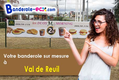 Votre banderole personnalisée sur mesure à Val-de-Reuil (Eure/27100)