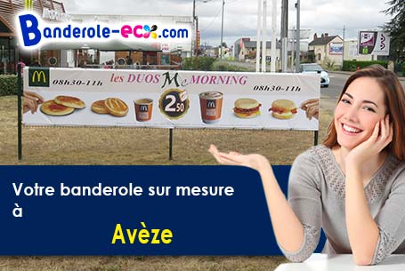 Création de votre banderole pas cher à Avèze (Gard/30120)
