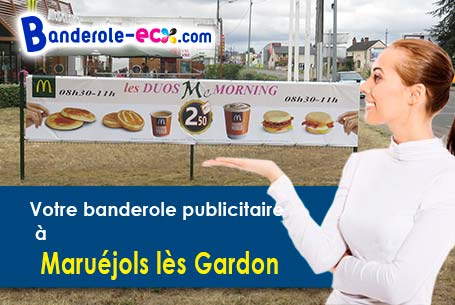 Création de votre banderole personnalisée à Maruéjols-lès-Gardon (Gard/30350)