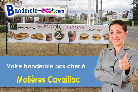 Création de votre banderole publicitaire à Molières-Cavaillac (Gard/30120)