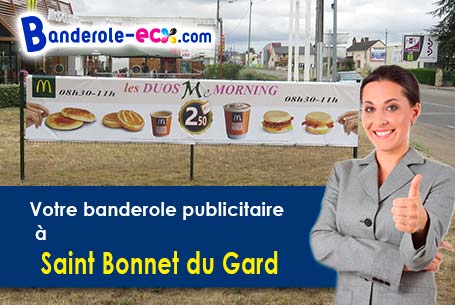 Création de votre banderole personnalisée à Saint-Bonnet-du-Gard (Gard/30210)