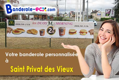 Création de votre banderole personnalisée à Saint-Privat-des-Vieux (Gard/30340)