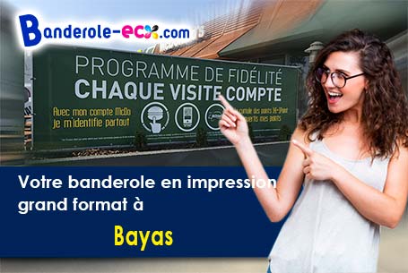 A Bayas (Gironde/33230) livraison de votre banderole publicitaire