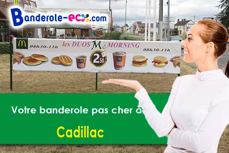 Livraison de votre banderole personnalisée à Cadillac (Gironde/33410)