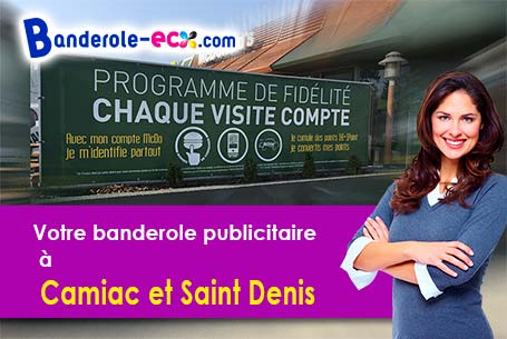 A Camiac-et-Saint-Denis (Gironde/33420) livraison de votre banderole publicitaire