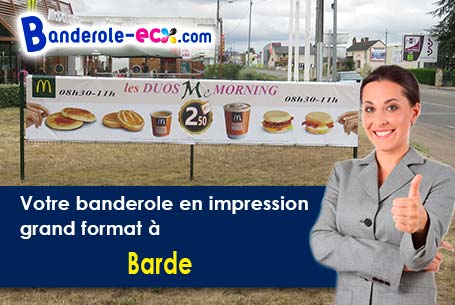A Barde (Gironde/33460) livraison de votre banderole publicitaire