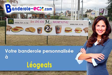 Livraison de votre banderole personnalisée à Léogeats (Gironde/33210)