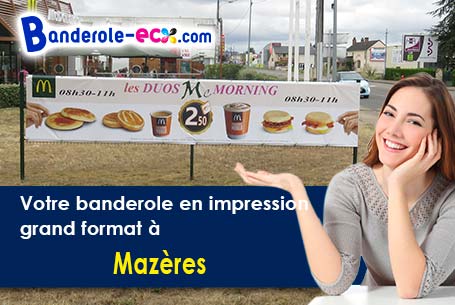 A Mazères (Gironde/33210) livraison de votre banderole publicitaire