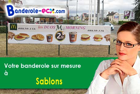 Livraison de votre banderole personnalisée à Sablons (Gironde/33910)