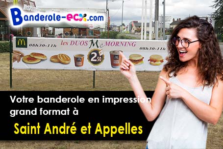 A Saint-André-et-Appelles (Gironde/33220) livraison de votre banderole publicitaire