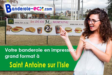 A Saint-Antoine-sur-l'Isle (Gironde/33660) livraison de votre banderole publicitaire