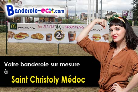 A Saint-Christoly-Médoc (Gironde/33340) livraison de votre banderole publicitaire