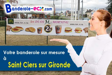 A Saint-Ciers-sur-Gironde (Gironde/33820) livraison de votre banderole publicitaire
