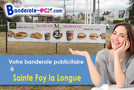 Livraison de votre banderole personnalisée à Sainte-Foy-la-Longue (Gironde/33490)