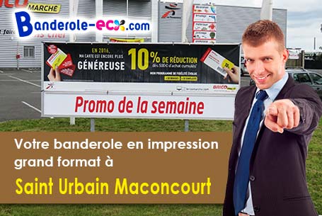 Banderole pas cher pour vos expositions à Saint-Urbain-Maconcourt (Haute-Marne/52300)