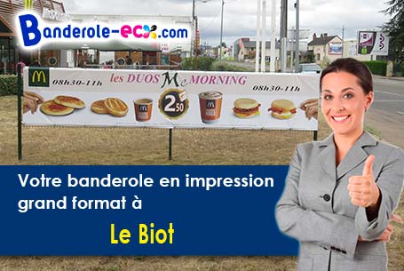 Impression grand format de votre banderole personnalisée à Le Biot (Haute-Savoie/74430)
