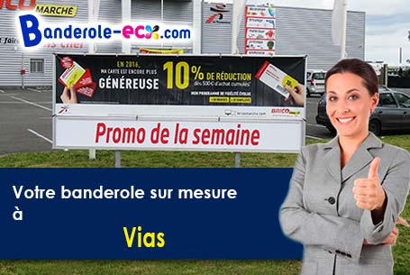 Livraison de votre banderole personnalisée à Vias (Hérault/34450)
