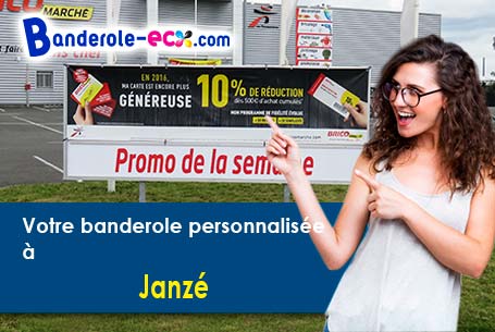 A Janzé (Ile-et-Vilaine/35150) livraison de votre banderole publicitaire