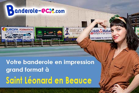 Banderole publicitaire fabriqué sur mesure à Saint-Léonard-en-Beauce (Loir-et-Cher/41370)