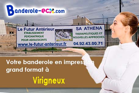 Banderole pas cher fabriqué sur mesure à Virigneux (Loire/42140)